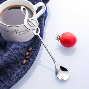 Planet Gates Spoon / 1pc 1PC Stainless Steel Spoon, Creative Music Note Designed Dessert Spoon, Coffee Spoon, Stirring Spoon, For Home Dorm Office Coffee Shop Restaurant Hotel, Kitchen Supplies, Flatware Accessories
