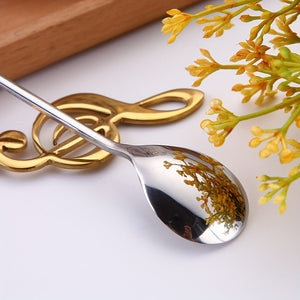 Planet Gates Spoon / 1pc 1PC Stainless Steel Spoon, Creative Music Note Designed Dessert Spoon, Coffee Spoon, Stirring Spoon, For Home Dorm Office Coffee Shop Restaurant Hotel, Kitchen Supplies, Flatware Accessories