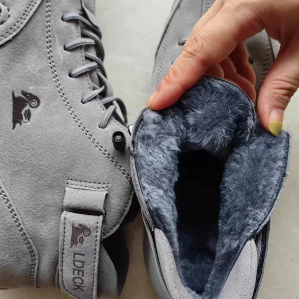 Planet Gates Sports Shoes Men's Winter 2023 New Casual Shoes High Top Hiking Winter Warmth Fur Designer Fashion Casual  Lace Up Shoes