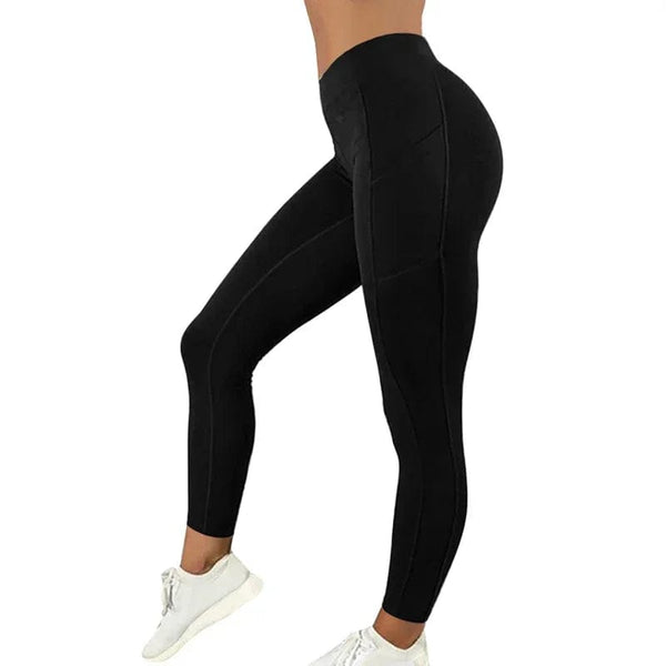 Planet Gates Sportswear Woman Gym Leggings Pocketed Yoga Pants Fitness Running Pants Stretchy Sportswear Plus Size Sports Gym Pant for Women