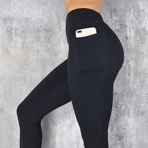 Planet Gates Sportswear Woman Gym Leggings Pocketed Yoga Pants Fitness Running Pants Stretchy Sportswear Plus Size Sports Gym Pant for Women
