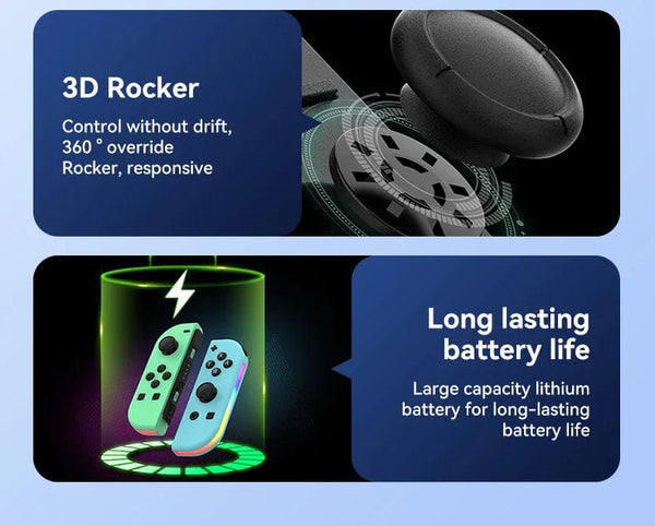 Planet Gates Spray soldier STORM WYRM Bluetooth Joystick for Switch NS Game Left and Right Wireless Small Handle With RGB LIght JOY-02