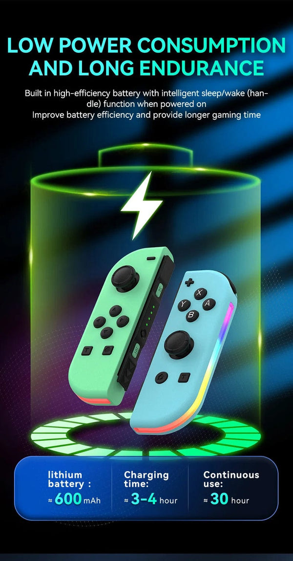Planet Gates Spray soldier STORM WYRM Bluetooth Joystick for Switch NS Game Left and Right Wireless Small Handle With RGB LIght JOY-02