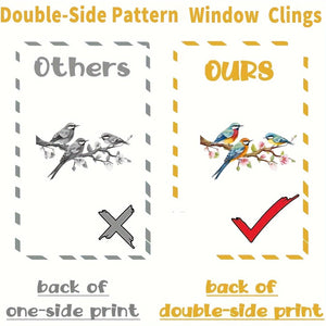 Planet Gates Spring 9sheets, Spring Window Clings Decorations, Spring Summer Window Clings For Glass Windows Double-Sided Bird Gel Stickers Decals For Home Party Shop Office School Decor Supplies