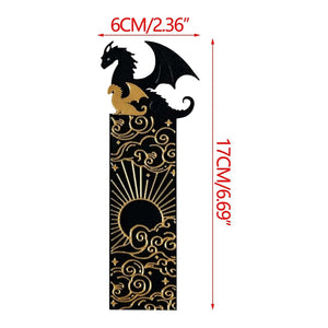 Planet Gates SQ0575 Anime Black Dragon Bookmarks Collect Gift for Book Lovers Acrylic Book Mark Stationery Accessories for Men Women Friends Teacher