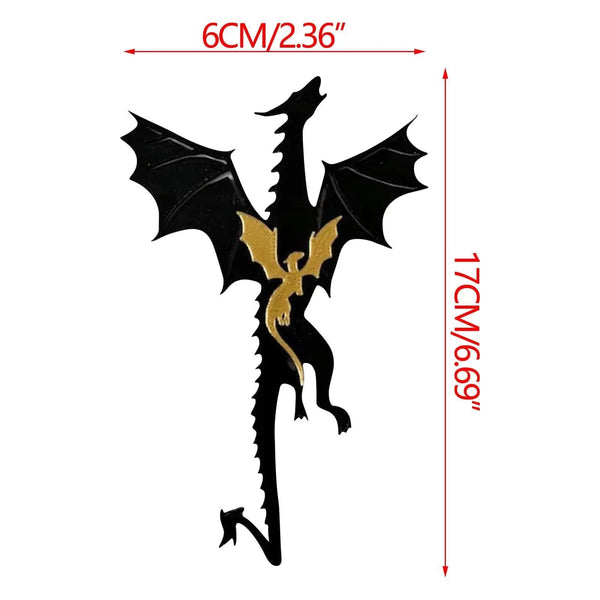Planet Gates SQ0576 Anime Black Dragon Bookmarks Collect Gift for Book Lovers Acrylic Book Mark Stationery Accessories for Men Women Friends Teacher