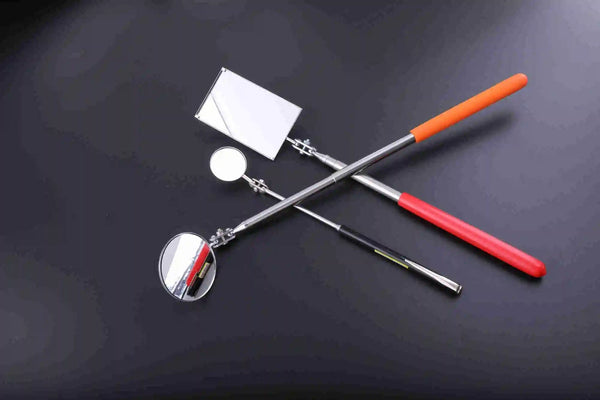 Planet Gates square / CHINA 1Pc Square/round Rotatable Mirror Angle Telescopic Mirror Extendible Inspection Stainless Steel Detection Tool Equipment