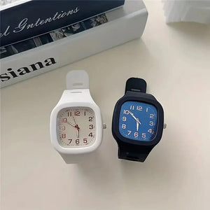 Planet Gates Square Electronic Watch with Silicone Band - Sporty Fashionable Digital Watch for Students Teen