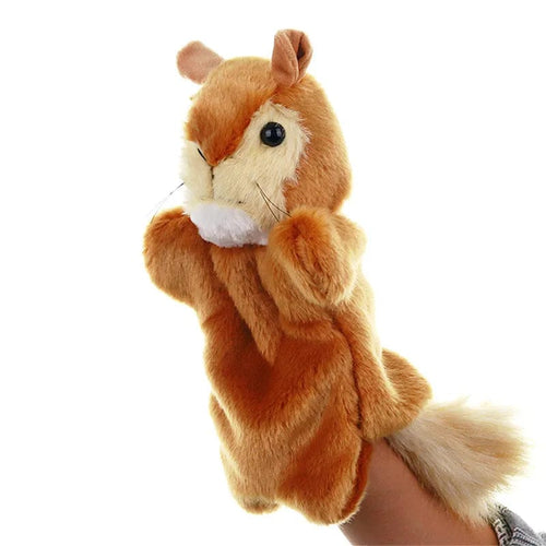 Planet Gates squirrel Animal Hand Puppet Cat Dolls Plush Hand Doll Early Education Learning Toys Children Marionetes Puppets for telling story