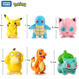 Planet Gates Squirtle 5-8cm Pokemon Anime Figure Pikachu Charmander Squirtle Bulbasaur Psyduck Cute Doll Pet Action Collect Model Kids Toy Gift