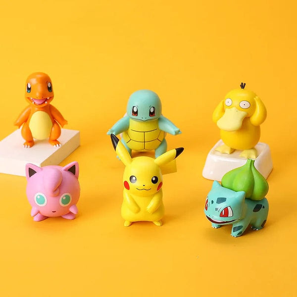 Planet Gates Squirtle 5-8cm Pokemon Anime Figure Pikachu Charmander Squirtle Bulbasaur Psyduck Cute Doll Pet Action Collect Model Kids Toy Gift