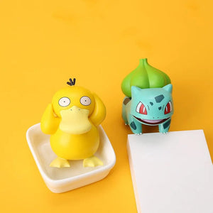 Planet Gates Squirtle 5-8cm Pokemon Anime Figure Pikachu Charmander Squirtle Bulbasaur Psyduck Cute Doll Pet Action Collect Model Kids Toy Gift