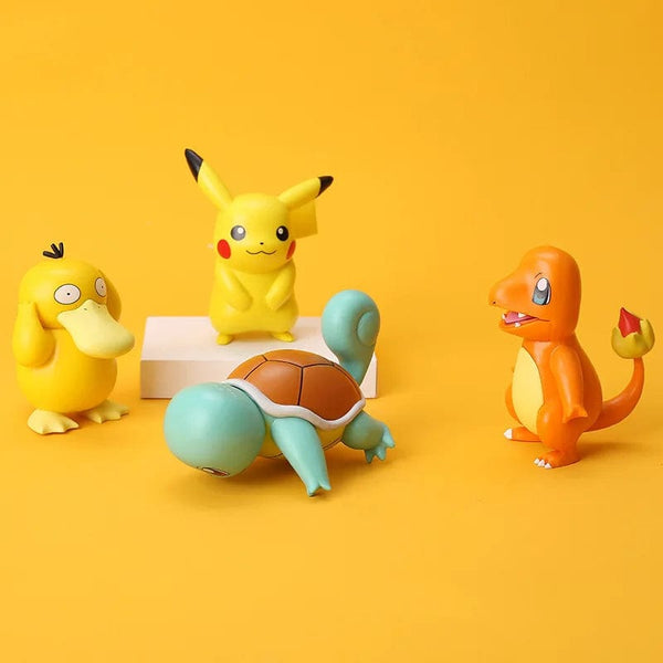 Planet Gates Squirtle 5-8cm Pokemon Anime Figure Pikachu Charmander Squirtle Bulbasaur Psyduck Cute Doll Pet Action Collect Model Kids Toy Gift