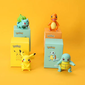 Planet Gates Squirtle 5-8cm Pokemon Anime Figure Pikachu Charmander Squirtle Bulbasaur Psyduck Cute Doll Pet Action Collect Model Kids Toy Gift