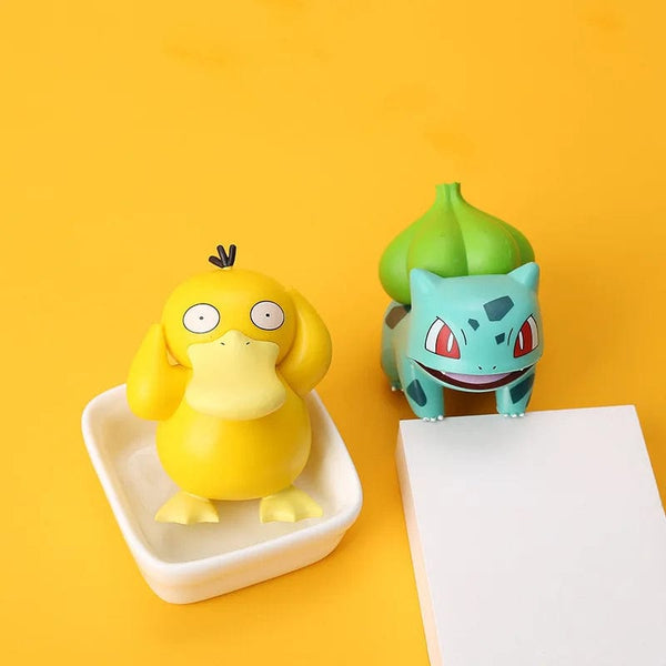 Planet Gates Squirtle 5-8cm Pokemon Anime Figure Pikachu Charmander Squirtle Bulbasaur Psyduck Cute Doll Pet Action Collect Model Kids Toy Gift