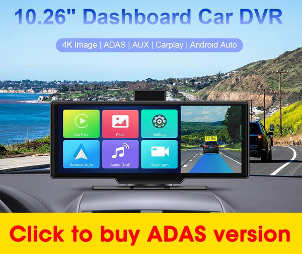 Planet Gates Srnubi 10.26" Dash Cam Rearview Carplay Android Auto 4K DVR GPS Navigation Player Dual Len Recorder Dashboard  24H Park WIFI BT