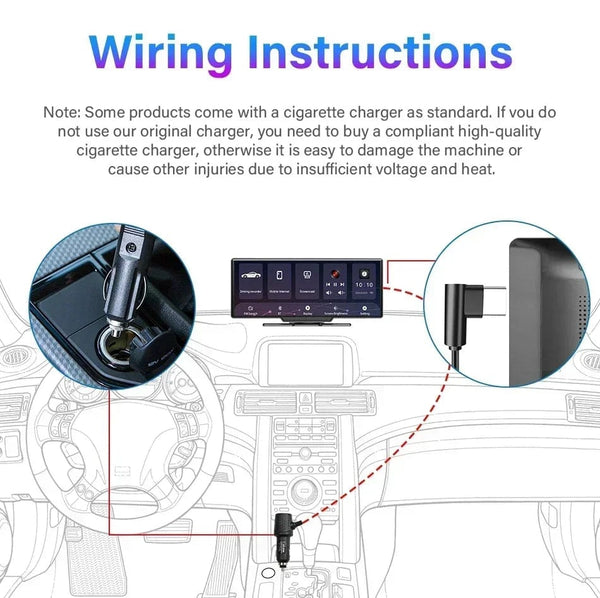 Planet Gates Srnubi 10.26" Dash Cam Rearview Carplay Android Auto 4K DVR GPS Navigation Player Dual Len Recorder Dashboard  24H Park WIFI BT