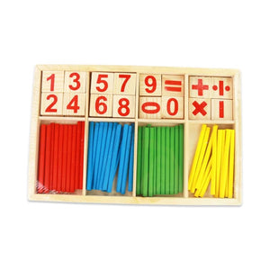 Planet Gates SSB Wood Box Infant Montessori Arithmetic Toy Children Learning Early Education Puzzle Tools Counting stick Parent-child Games Kids TMZ