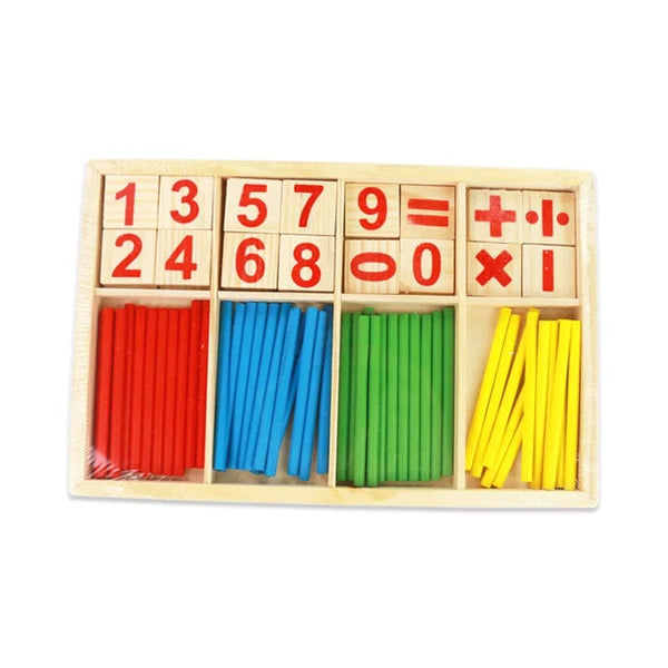 Planet Gates SSB Wood Box Infant Montessori Arithmetic Toy Children Learning Early Education Puzzle Tools Counting stick Parent-child Games Kids TMZ