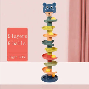 Planet Gates ST778 Montessori Baby Toy Rolling Ball Tower Montessori Educational Games For Babies Stacking Track Baby Development Toys 1 2 3 Years