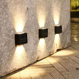 Planet Gates Staaricc 6/4/2pcs Solar Wall Light, Outdoor 6 LED Deck Lights, Wall Light,For Courtyard, Street, Fence, Garage, Garden Perfect Decoration