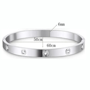 Planet Gates Stackable Gold Bracelets Bangles for Women Girls 14K Gold Plated Cubic Zirconia Tennis Bracelet Stainless Steel Jewelry Gifts