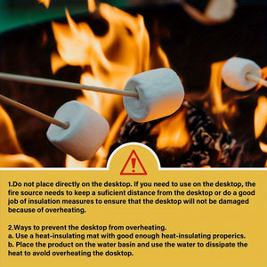 Planet Gates Stainless Steel 1pc 19.81cmH×13.97cmD Tabletop Fire Pit With Stand, Small Table Top Fire Pit, Smokeless Portable Fire Pit For Camping With Travel Bag, Fueled By Wood Or Pellets, Stainless Steel