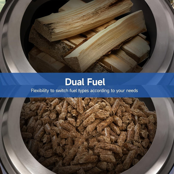 Planet Gates Stainless Steel 1pc 19.81cmH×13.97cmD Tabletop Fire Pit With Stand, Small Table Top Fire Pit, Smokeless Portable Fire Pit For Camping With Travel Bag, Fueled By Wood Or Pellets, Stainless Steel