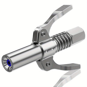 Planet Gates Stainless Steel 1pc Grease Gun Coupler, Double Widen Handle Quick Lock Release Grease Tips Ends Couplers, Rated 10, 000 PSI, Compatible With All Grease Guns 1/8" NPT Fittings