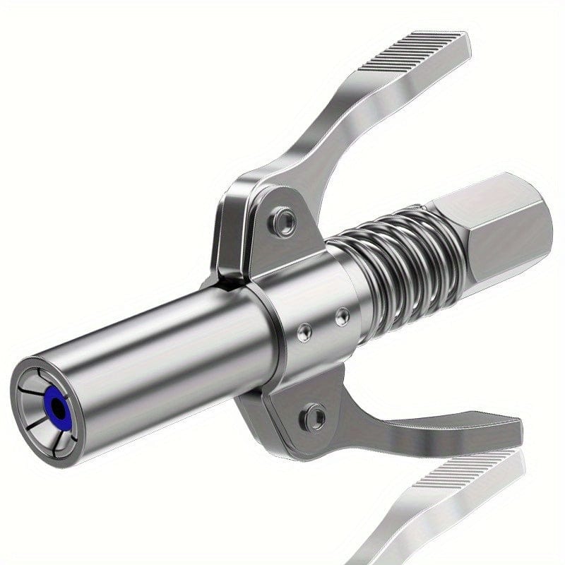 Planet Gates Stainless Steel 1pc Grease Gun Coupler, Double Widen Handle Quick Lock Release Grease Tips Ends Couplers, Rated 10, 000 PSI, Compatible With All Grease Guns 1/8" NPT Fittings