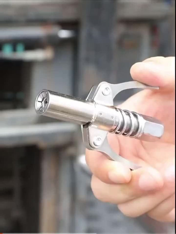 Planet Gates Stainless Steel 1pc Grease Gun Coupler, Double Widen Handle Quick Lock Release Grease Tips Ends Couplers, Rated 10, 000 PSI, Compatible With All Grease Guns 1/8" NPT Fittings