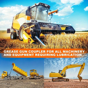 Planet Gates Stainless Steel 1pc Grease Gun Coupler, Double Widen Handle Quick Lock Release Grease Tips Ends Couplers, Rated 10, 000 PSI, Compatible With All Grease Guns 1/8" NPT Fittings