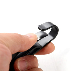 Planet Gates Stainless Steel Car Keys Clip Waist Hanging Keyring Holder Belt Outdoor Portable Keychain Buckle Anti-Lost Hanging Clip