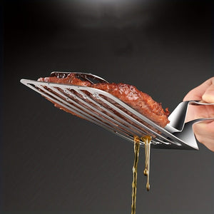 Planet Gates Stainless Steel Fish Spatula 1pc, Multifunctional Stainless Steel Serving Tongs for Buffet, Fish Frying, Bread, Steak, Salad, and Dessert - Kitchen Tools for Effortless Food Prep and Presentation