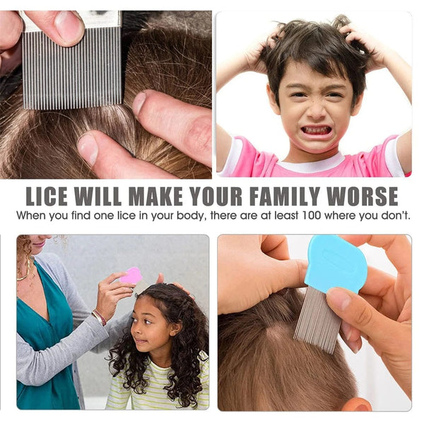 Planet Gates Stainless Steel Flea Comb Dogs  Lice Combs and Head Lice Nit Comb Flea Combs for dog cat Kid Adult Threaded Comb Grooming tooth