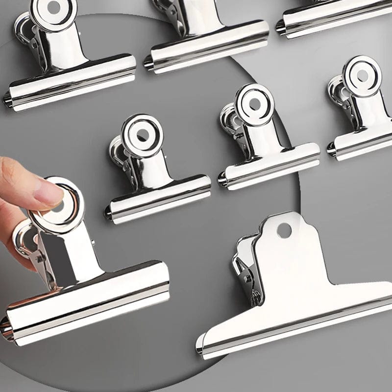 Planet Gates Stainless Steel Multi-functional Metal Clamp Paper Clips Strong Binder School Office Household Stationery Supplies