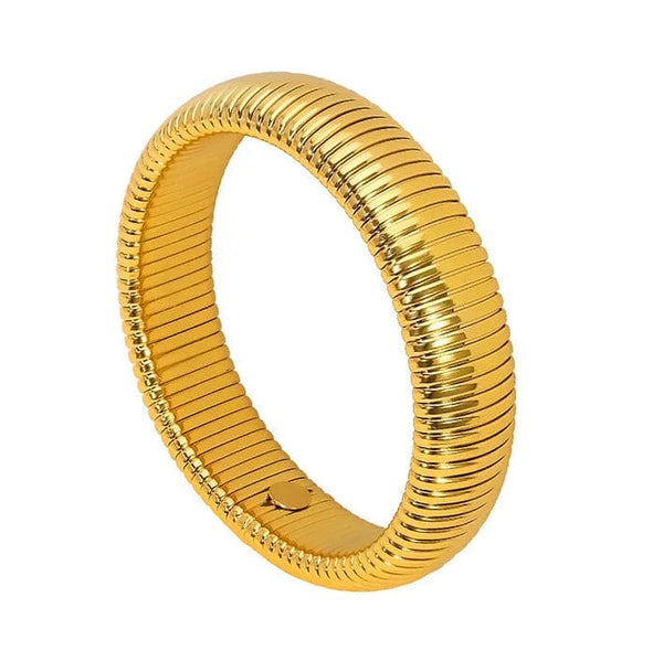 Planet Gates Stainless Steel Two Three Laps Winding Stretch Elastic Bracelet for Women Gold Plating Kpop Gift