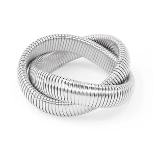Planet Gates Stainless Steel Two Three Laps Winding Stretch Elastic Bracelet for Women Gold Plating Kpop Gift