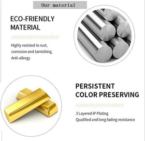 Planet Gates Stainless Steel Two Three Laps Winding Stretch Elastic Bracelet for Women Gold Plating Kpop Gift