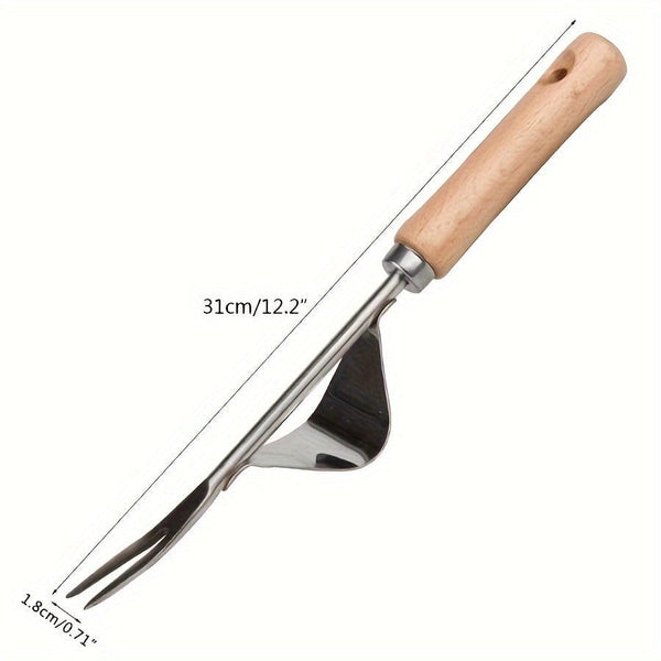 Planet Gates Stainless Steel Weed Puller 1pc Stainless Steel Hand Weeder Weeding Weed Dandelion Remover Puller Tool Fork Garden, Stainless Rust Proof Steel Weeding Tool