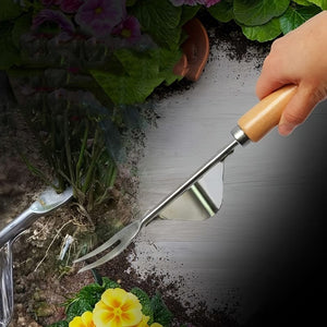 Planet Gates Stainless Steel Weed Puller 1pc Stainless Steel Hand Weeder Weeding Weed Dandelion Remover Puller Tool Fork Garden, Stainless Rust Proof Steel Weeding Tool