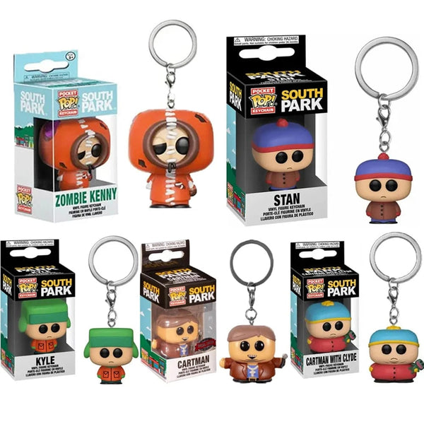 Planet Gates STAN Hot Styles Pocket Funko pop Keychains South Park Kyle Stan Zombie Kenny Cartman PVC Model Toys for Children Birthday Gifts Toys