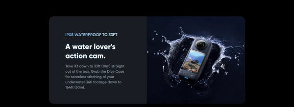 Planet Gates Standalone / CHINA / without Card Insta360 X3 Action Camera 5.7K 360 4K/30 72MP Photo Live Streaming 10m Waterproof Helmet Video Recording Sport Insta 360 X3 Cam