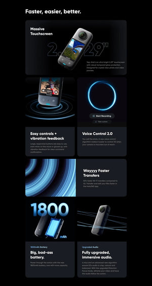 Planet Gates Standalone / CHINA / without Card Insta360 X3 Action Camera 5.7K 360 4K/30 72MP Photo Live Streaming 10m Waterproof Helmet Video Recording Sport Insta 360 X3 Cam