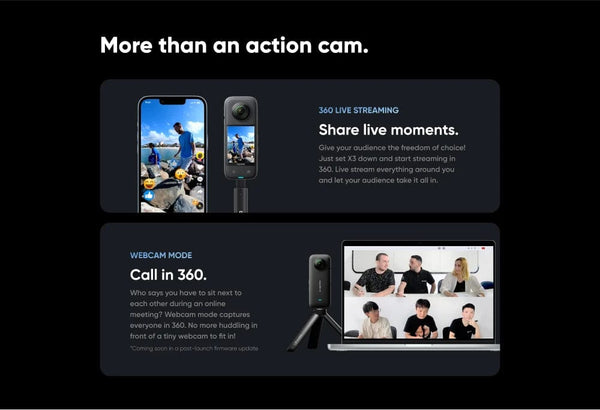 Planet Gates Standalone / CHINA / without Card Insta360 X3 Action Camera 5.7K 360 4K/30 72MP Photo Live Streaming 10m Waterproof Helmet Video Recording Sport Insta 360 X3 Cam