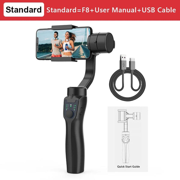 Planet Gates Standard F8 Handheld 3-Axis Gimbal Phone Holder Anti Shake Video Record Stabilizer for Xiaomi iPhone Cellphone Smartphone