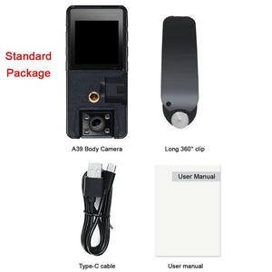 Planet Gates Standard Package / With 256GB TF Card / CHINA Vandlion A39 Full 1080P HD Mini Camera 3000mAh Camcorder Body Mount Cam Small 180° Rotating Bike Camera Sports DV Car DVR Webcam