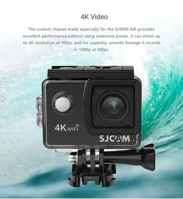 Planet Gates Standard SJCAM Action Camera SJ4000 AIR 4K 30PFS 1080P 4x Zoom WIFI Sports Video Action Cameras Motorcycle Bicycle Helmet Waterproof Cam