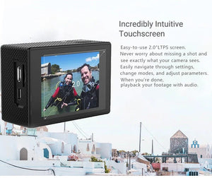 Planet Gates Standard SJCAM Action Camera SJ4000 AIR 4K 30PFS 1080P 4x Zoom WIFI Sports Video Action Cameras Motorcycle Bicycle Helmet Waterproof Cam