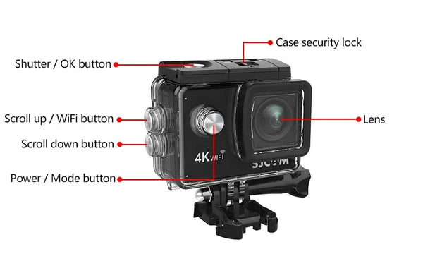 Planet Gates Standard SJCAM Action Camera SJ4000 AIR 4K 30PFS 1080P 4x Zoom WIFI Sports Video Action Cameras Motorcycle Bicycle Helmet Waterproof Cam
